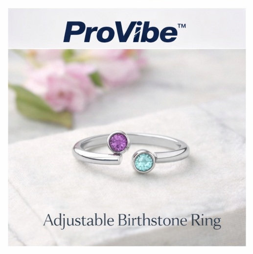 ProVibe™ Adjustable Birthstone Ring