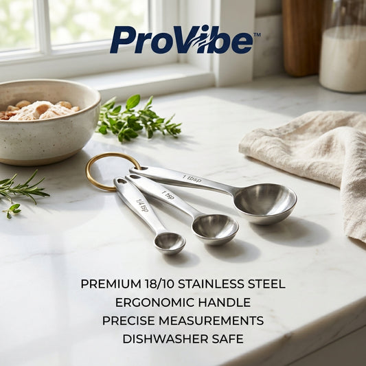 ProVibe™ 3-Piece Stainless Steel Measuring Spoon Set